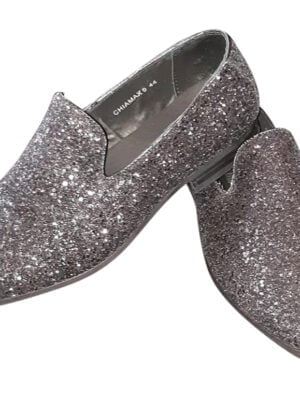 Disco schoen, glitter zwart (inschieter)-0