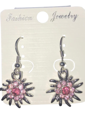 Edelweis oorbellen, roze-0