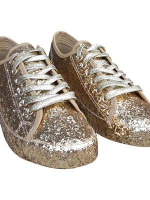 Disco sneaker, glitter goud-0