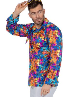 Disco bloemen, overhemd-0