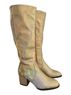 Disco laarzen hologram goud-0