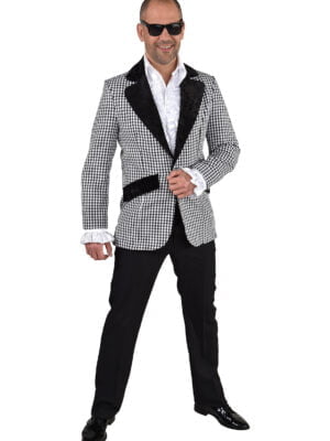 Rock 'n Rol colbert, zwart/wit-0