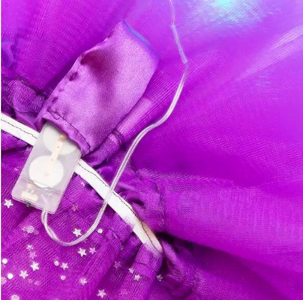 Magic tutu met gekleurde led lampjes, wit (kind)-16953