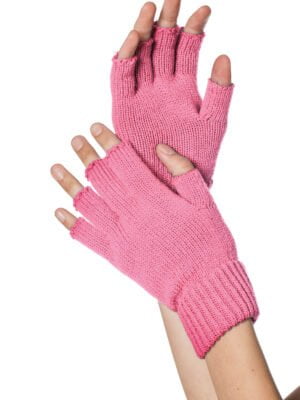 Vingerloze handschoenen licht roze-0