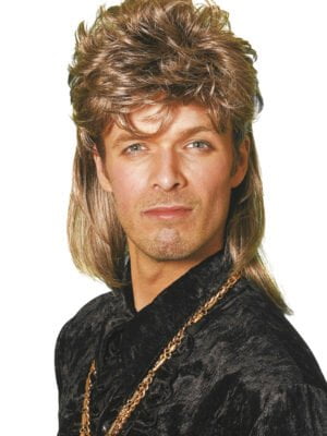 Johnny pruik bruin/blond-0