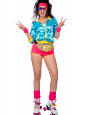 Dames retro disco rollerskate joggingpak-0