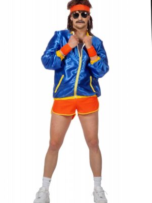 Heren retro - disco 80's - joggingpak - kort-0
