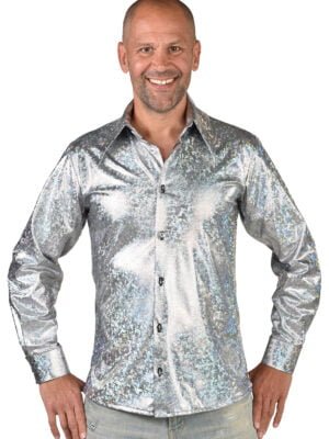 Party blouse, folie zilver-0