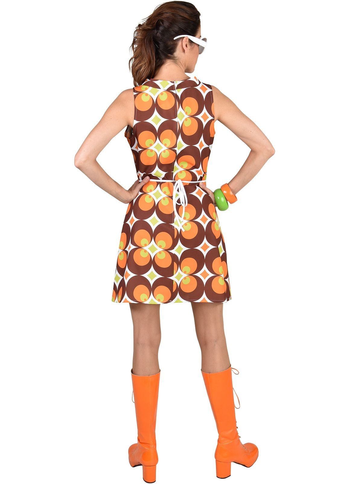 70's jurk met boothals-17673