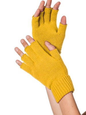 Vingerloze handschoenen geel-0