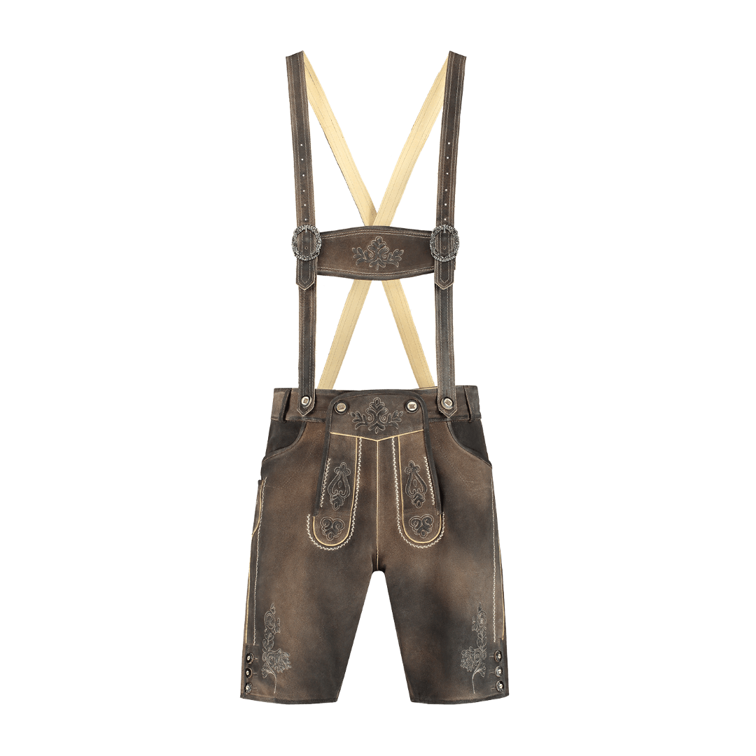Lederhose, zandgrauw, luxe broek-18650