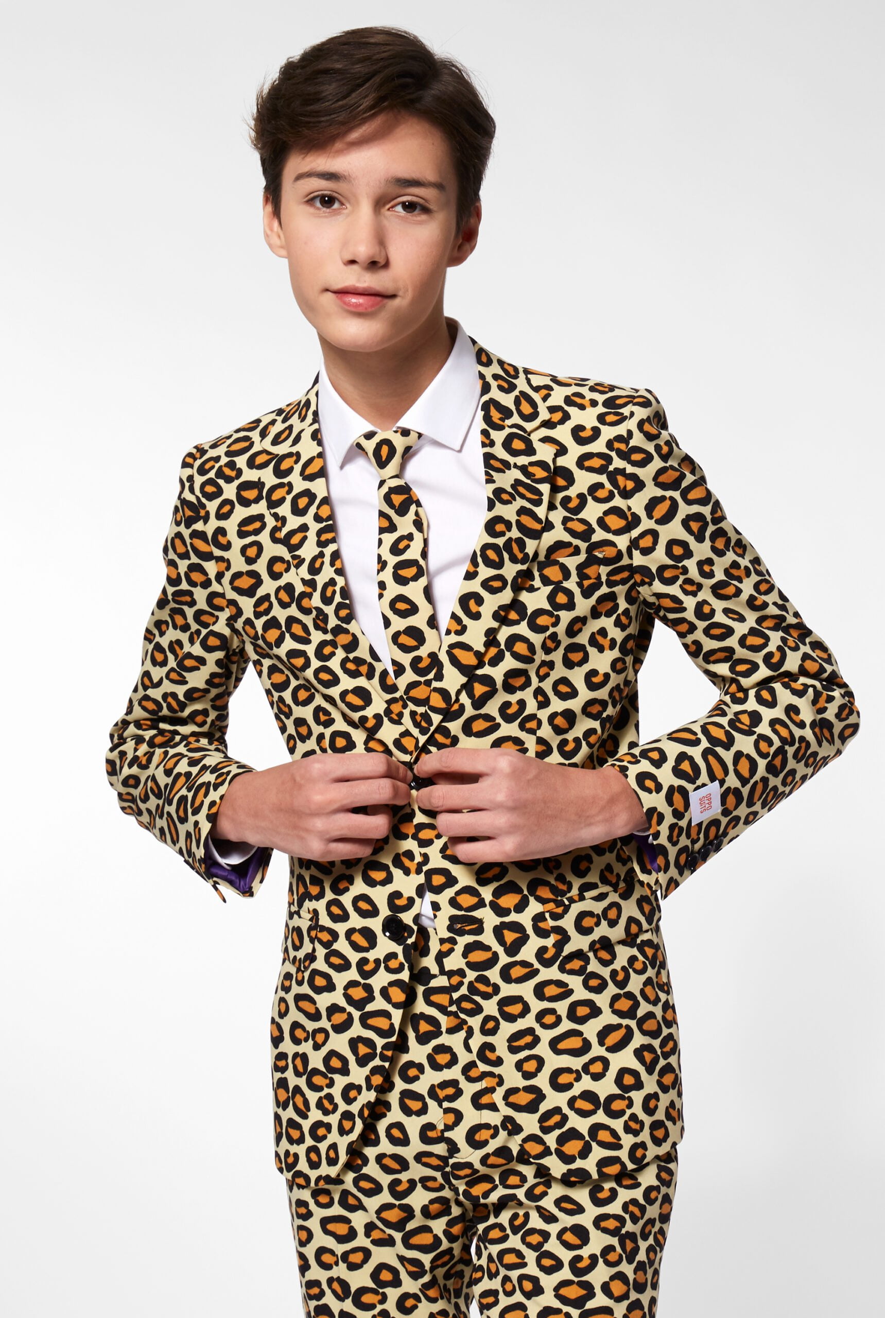 Kinder kostuum Opposuits The Jag, Panter - Leopard met stropdas-18869