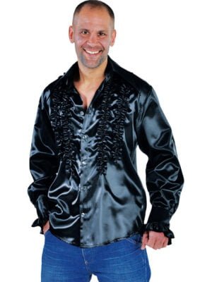 Rouches blouse zwart-0