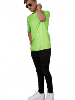 T-Shirt neon groen heren-0