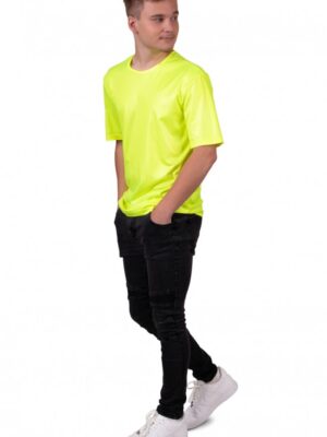 T-Shirt neon geel heren-0