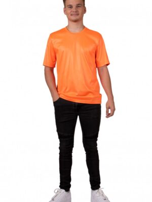 T-Shirt neon oranje heren-0