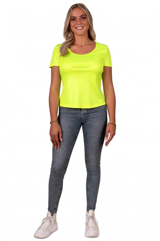 T Shirt neon geel dames