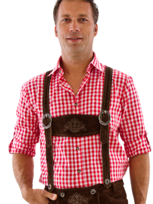 Tirolerblouse rood/wit, lange mouw-0
