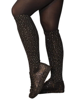 Cheerleader sokken zwart, met strass-0