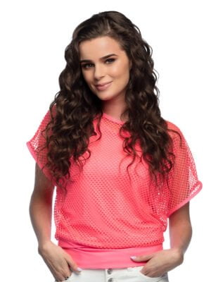 Netshirt inclusief topje, neon roze/pink-0