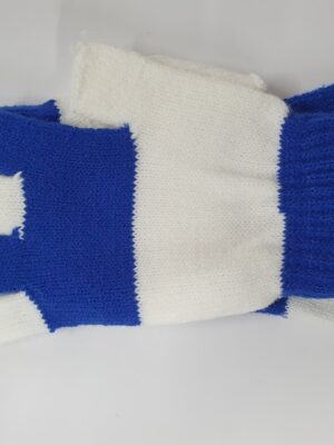 Vingerloze handschoenen blauw/wit-0