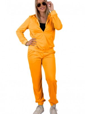 Trainingspak neon-oranje, dames-0