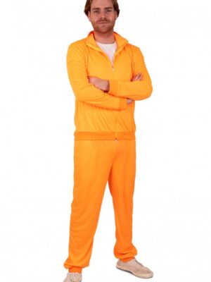 Trainingspak neon-oranje, heren-0