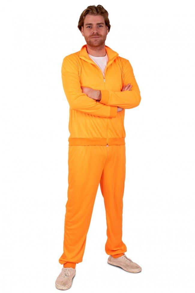 Trainingspak neon-oranje, heren-0