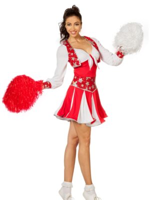 Cheerleader luxe, rood jurkje-0