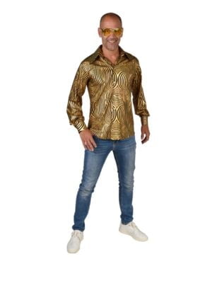 Disco blouse hologram goud-0