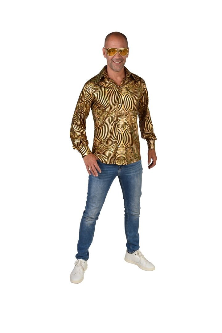 Disco blouse hologram goud-0