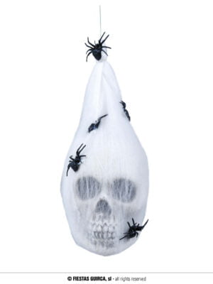 Spinnenweb zak met skull, 25 cm-0