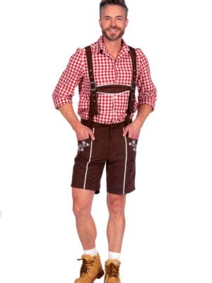Lederhose, broek Tirol kort bruin-0