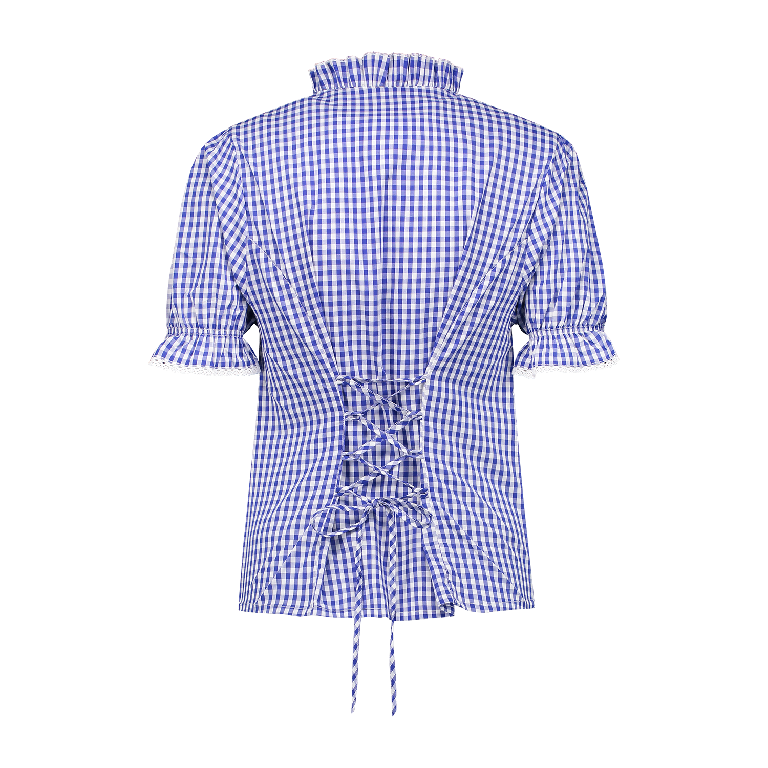 Blauw/Witte Tiroler dames bloes-20154