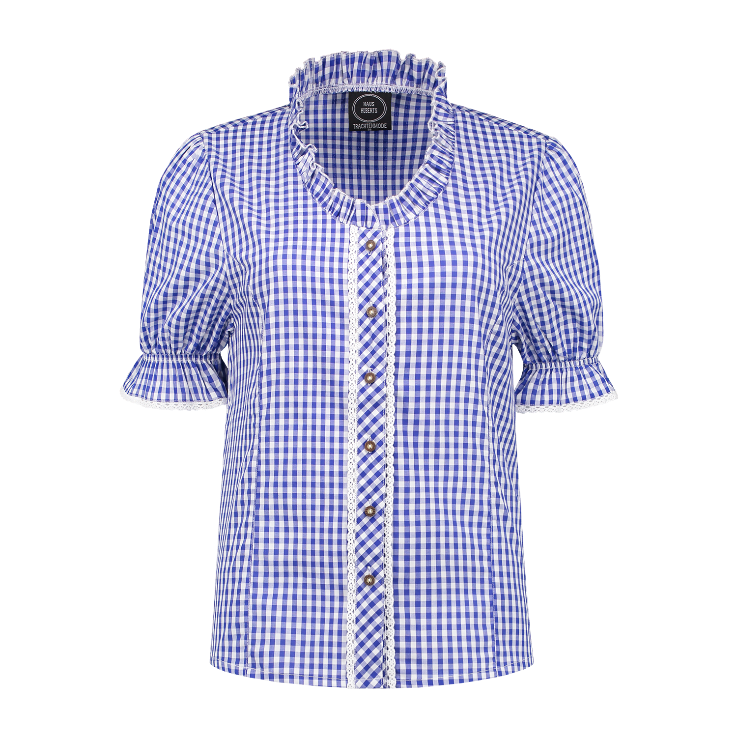 Blauw/Witte Tiroler dames bloes-20153