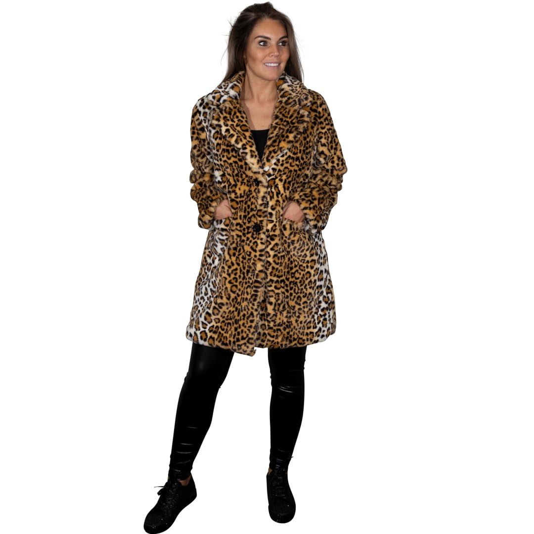Bontjas 3/4 Leopard, unisex-20250
