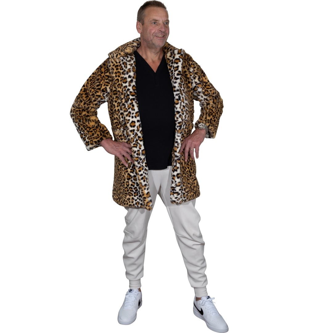 Bontjas 3/4 Leopard, unisex-0