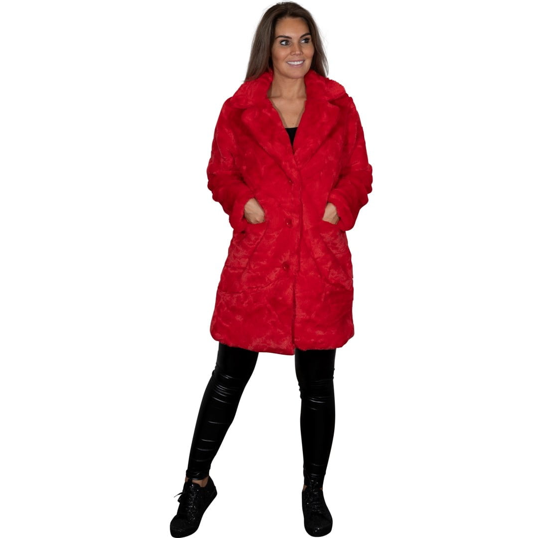 Bontjas 3/4 rood, unisex-0