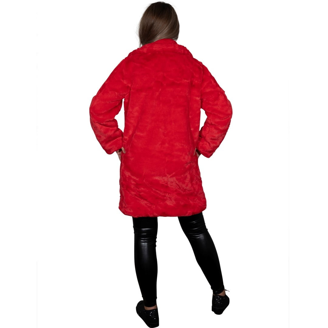 Bontjas 3/4 rood, unisex-20260