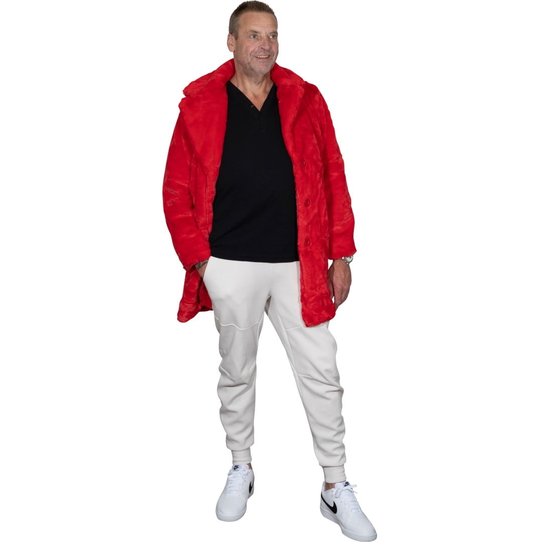 Bontjas 3/4 rood, unisex-20261