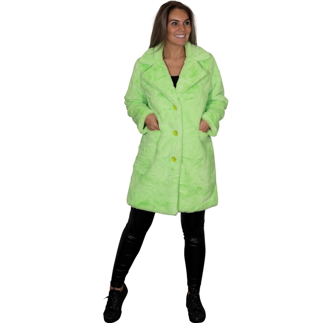 Bontjas 3/4 fluo groen, unisex-0