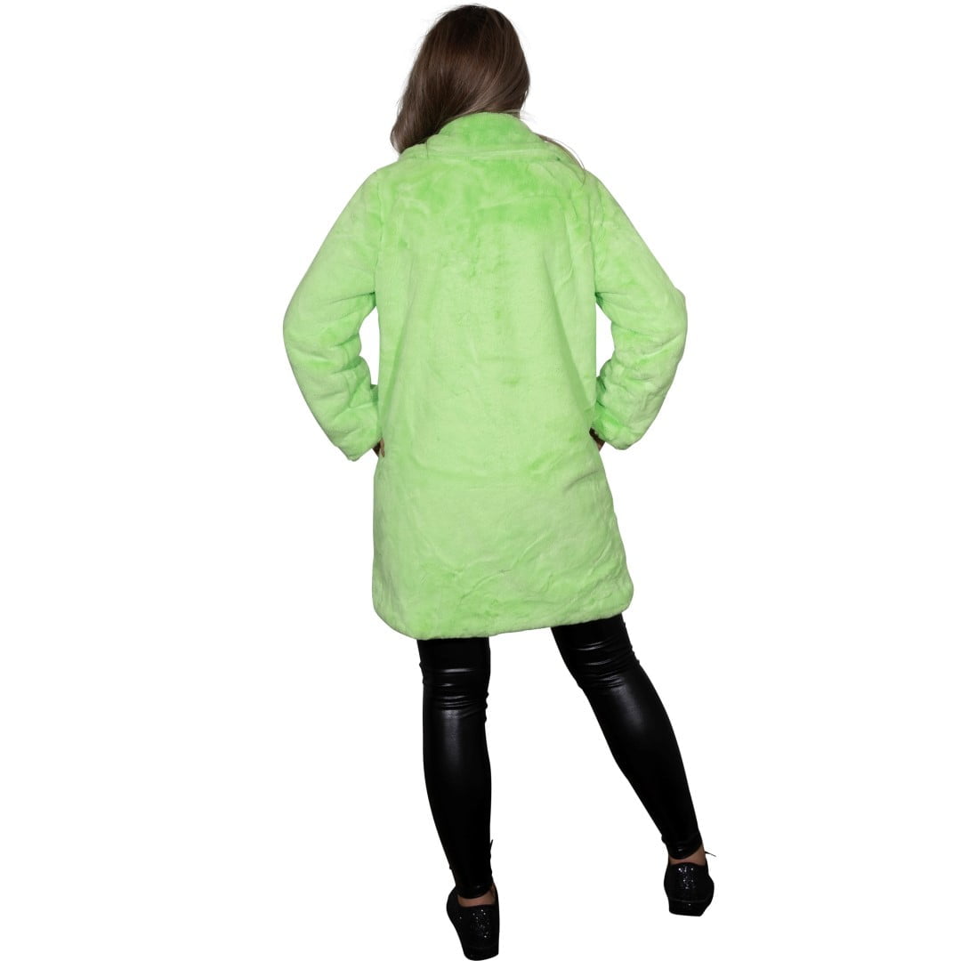 Bontjas 3/4 fluo groen, unisex-20247