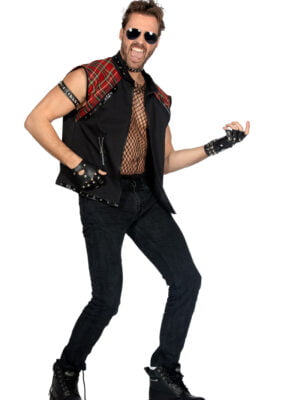 Punk vest mannen