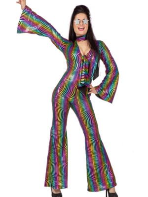 Catsuit disco rainbow