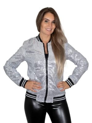 Disco pailletten jack, zilver uniseks
