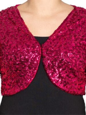 Bolero in 3 maten, fuchsia, donker roze