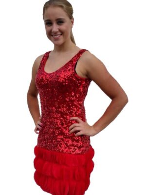 Cocktail, glitter pailletten jurkje in 4 kleuren