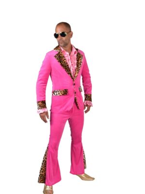Pimp kostuum Nicky pink, roze