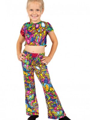 Flared broek, colorfull dream