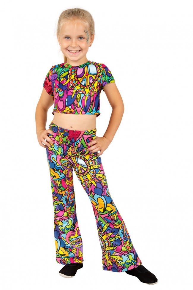 Flared broek, colorfull dream